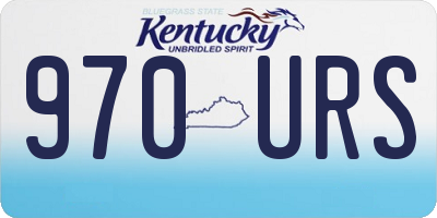 KY license plate 970URS