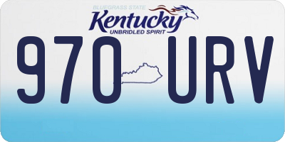 KY license plate 970URV