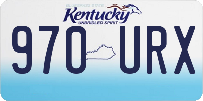 KY license plate 970URX