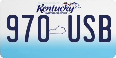KY license plate 970USB
