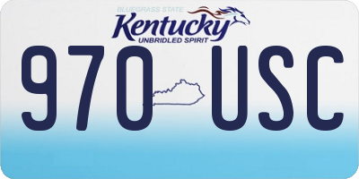 KY license plate 970USC