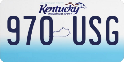 KY license plate 970USG