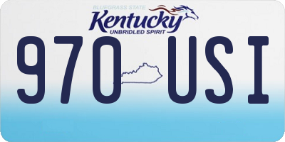 KY license plate 970USI