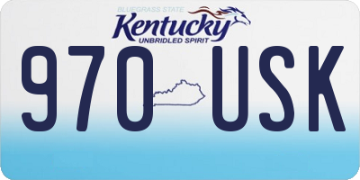 KY license plate 970USK