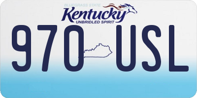 KY license plate 970USL