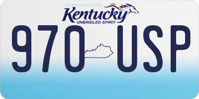 KY license plate 970USP