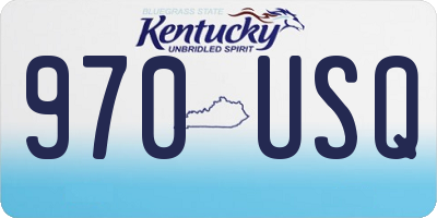 KY license plate 970USQ