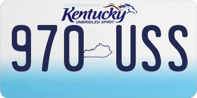 KY license plate 970USS