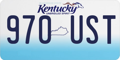 KY license plate 970UST