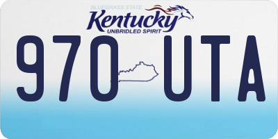 KY license plate 970UTA