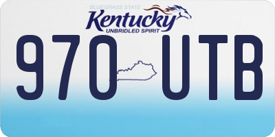 KY license plate 970UTB