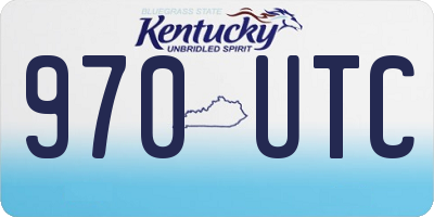 KY license plate 970UTC