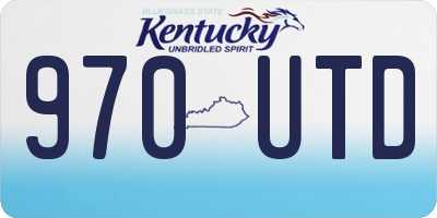 KY license plate 970UTD