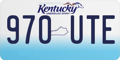 KY license plate 970UTE