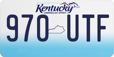 KY license plate 970UTF