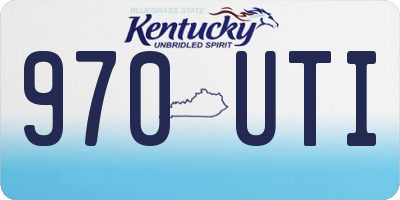 KY license plate 970UTI
