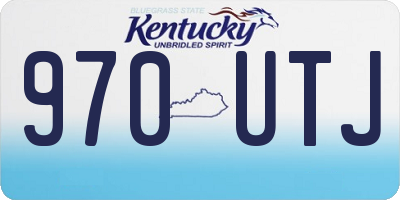 KY license plate 970UTJ