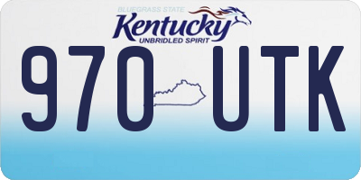 KY license plate 970UTK