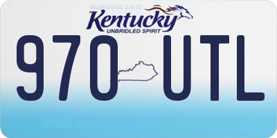 KY license plate 970UTL