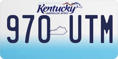 KY license plate 970UTM