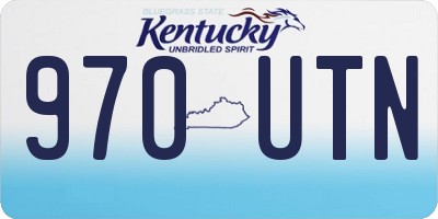 KY license plate 970UTN