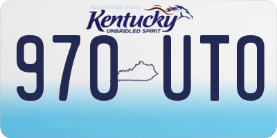 KY license plate 970UTO