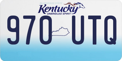 KY license plate 970UTQ