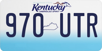 KY license plate 970UTR