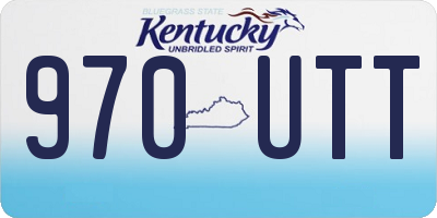 KY license plate 970UTT