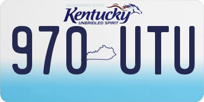 KY license plate 970UTU