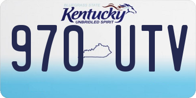 KY license plate 970UTV