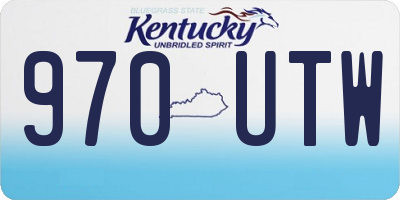 KY license plate 970UTW