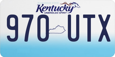 KY license plate 970UTX