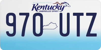 KY license plate 970UTZ