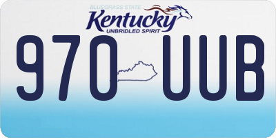 KY license plate 970UUB