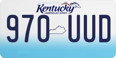 KY license plate 970UUD