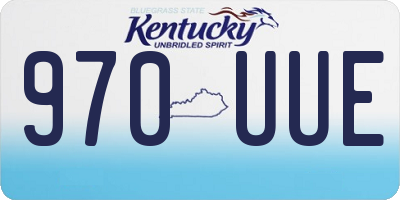 KY license plate 970UUE
