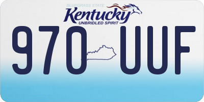 KY license plate 970UUF