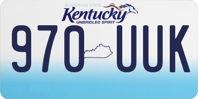 KY license plate 970UUK