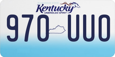 KY license plate 970UUO