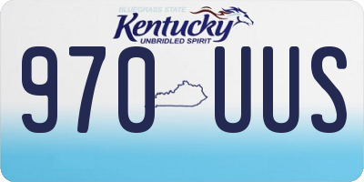 KY license plate 970UUS