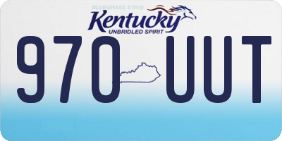 KY license plate 970UUT