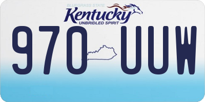 KY license plate 970UUW