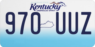 KY license plate 970UUZ