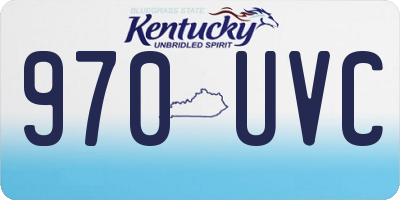 KY license plate 970UVC