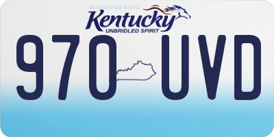 KY license plate 970UVD
