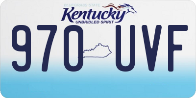 KY license plate 970UVF