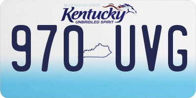 KY license plate 970UVG