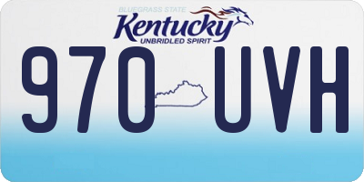 KY license plate 970UVH
