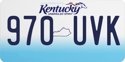 KY license plate 970UVK